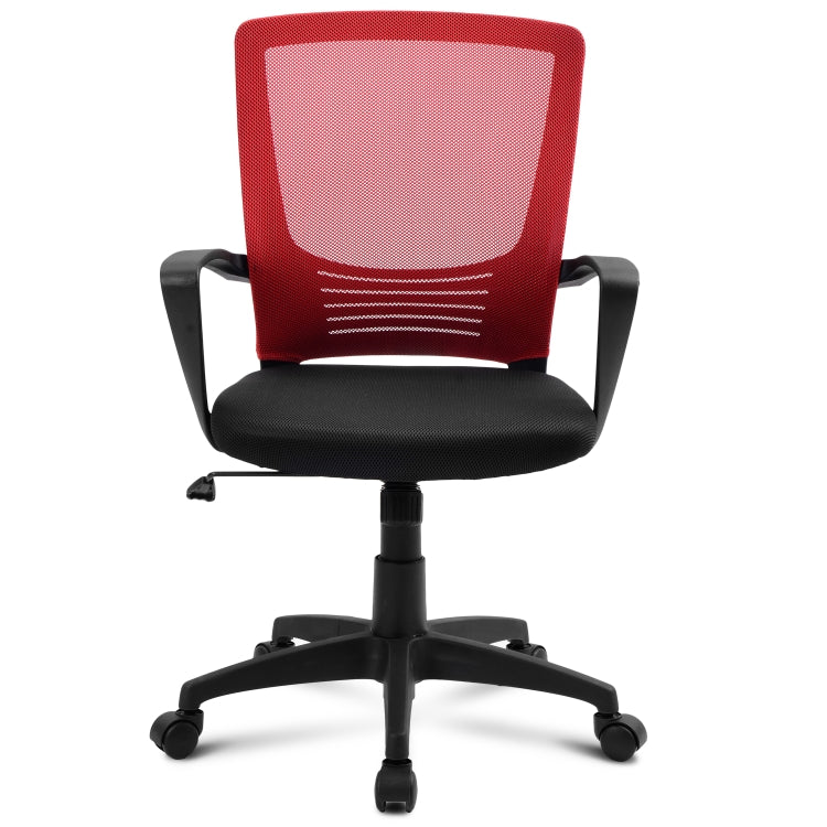 [EU Warehouse] Height Adjustable Office Rotating Computer Chair (Red)