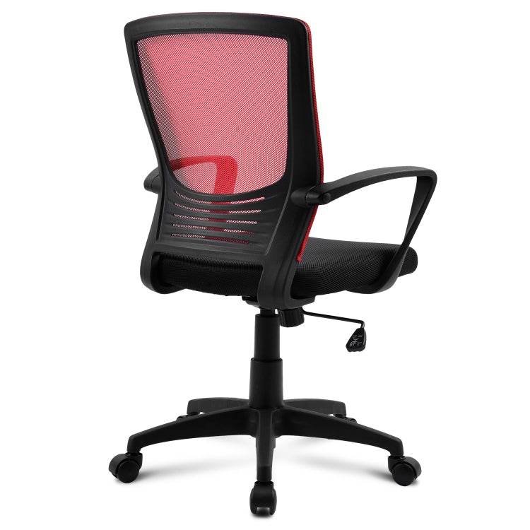 [EU Warehouse] Height Adjustable Office Rotating Computer Chair (Red)