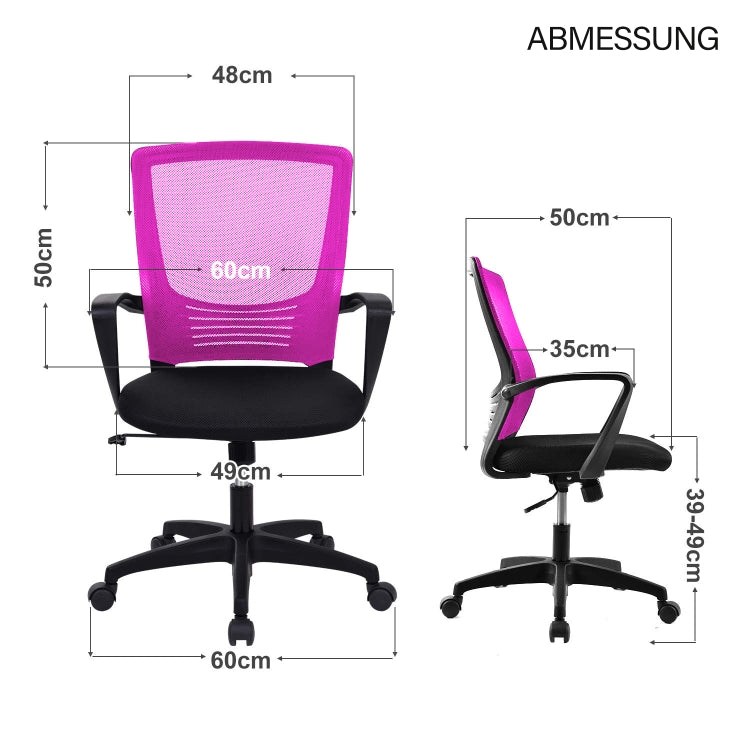[EU Warehouse] Height Adjustable Office Rotating Computer Chair (Pink)