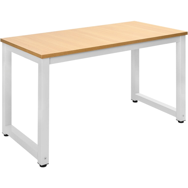 [EU Warehouse] Simple Wooden Wrought Iron Office Desk Computer Table (Light Oak)