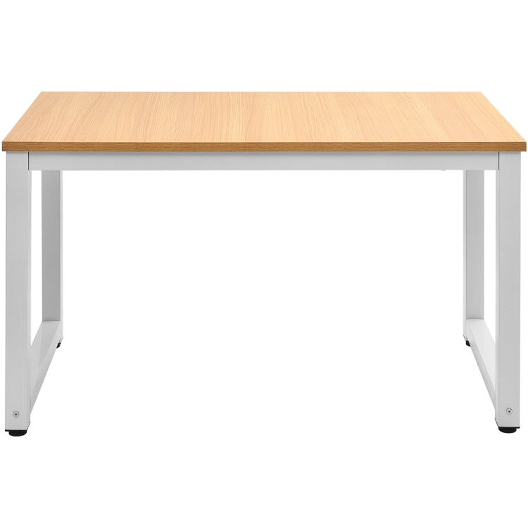 [EU Warehouse] Simple Wooden Wrought Iron Office Desk Computer Table (Light Oak)