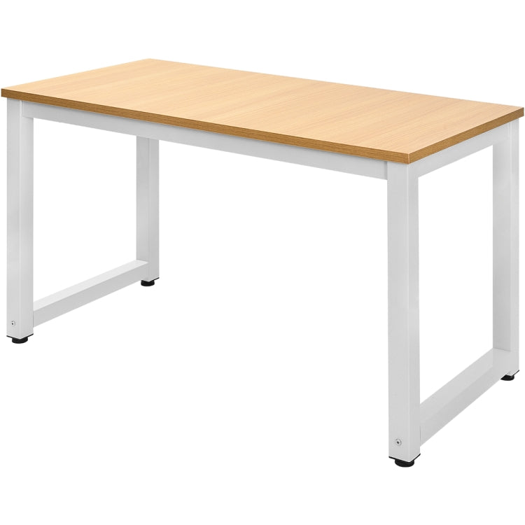 [EU Warehouse] Simple Wooden Wrought Iron Office Desk Computer Table (Light Oak)