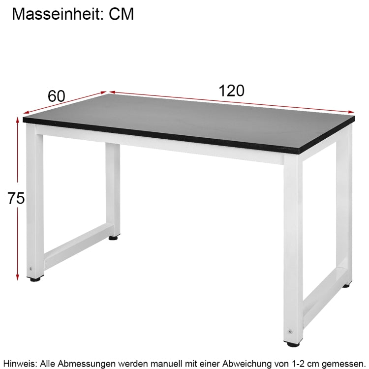 [EU Warehouse] Simple Wooden Wrought Iron Office Desk Computer Table (Black)