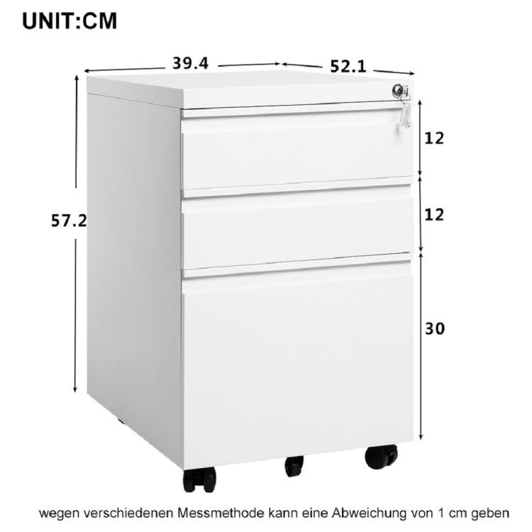 [EU Warehouse] Mobile Multifunctional File Organizing Drawer Cabinet with Lock