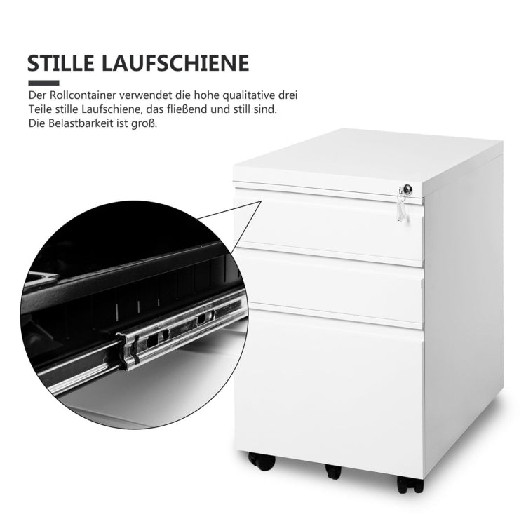 [EU Warehouse] Mobile Multifunctional File Organizing Drawer Cabinet with Lock