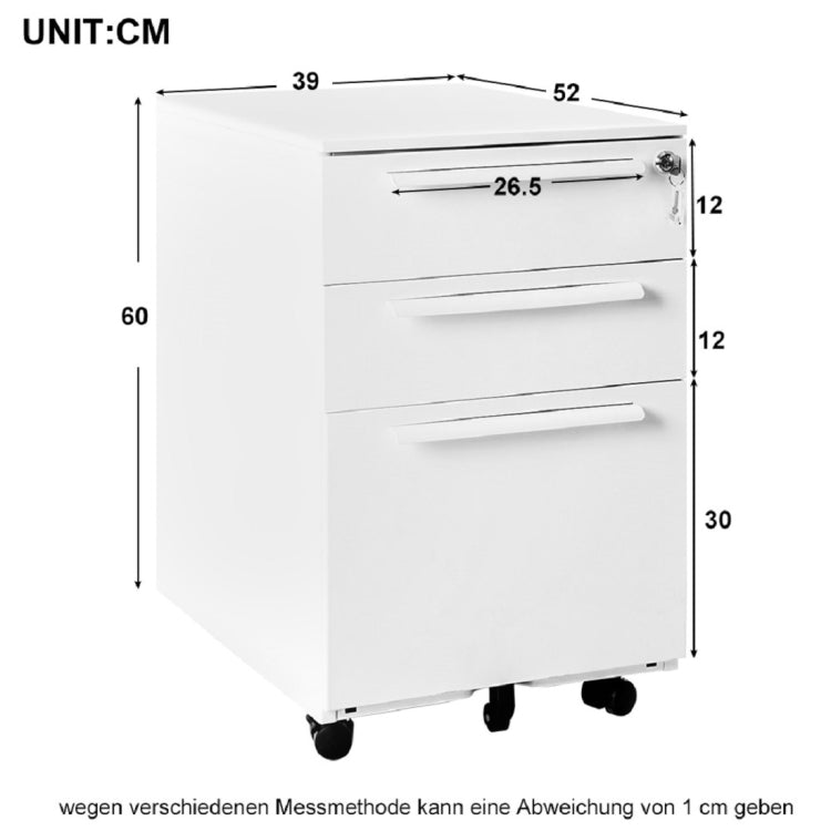 [EU Warehouse] Removable Multifunctional File Organizing Drawer Cabinet with Lock