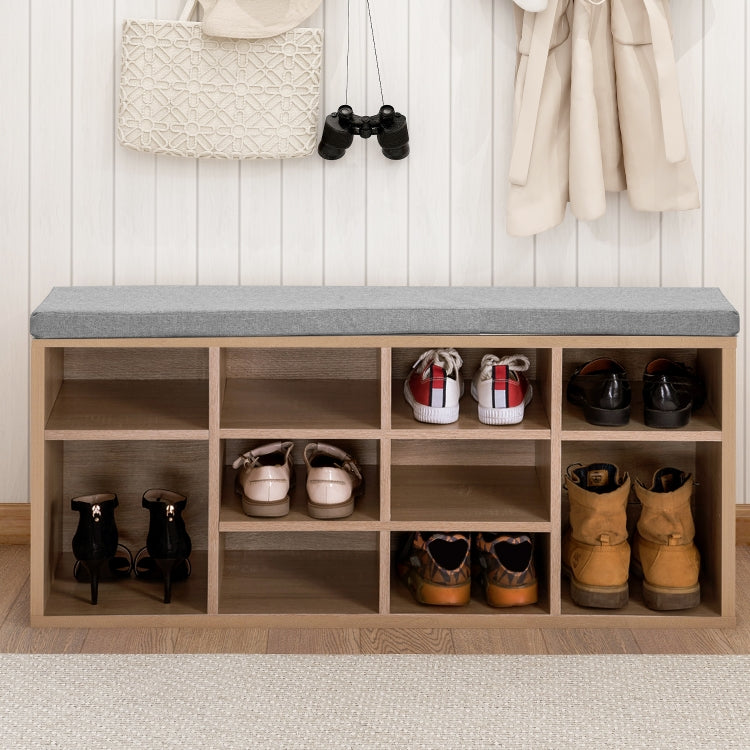 [EU Warehouse] Home Hallway Bedroom Entrance Area Shoe Cabinet with 10 Compartments, Size: 103.5x30x48cm
