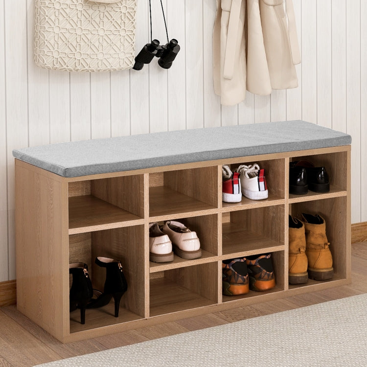[EU Warehouse] Home Hallway Bedroom Entrance Area Shoe Cabinet with 10 Compartments, Size: 103.5x30x48cm