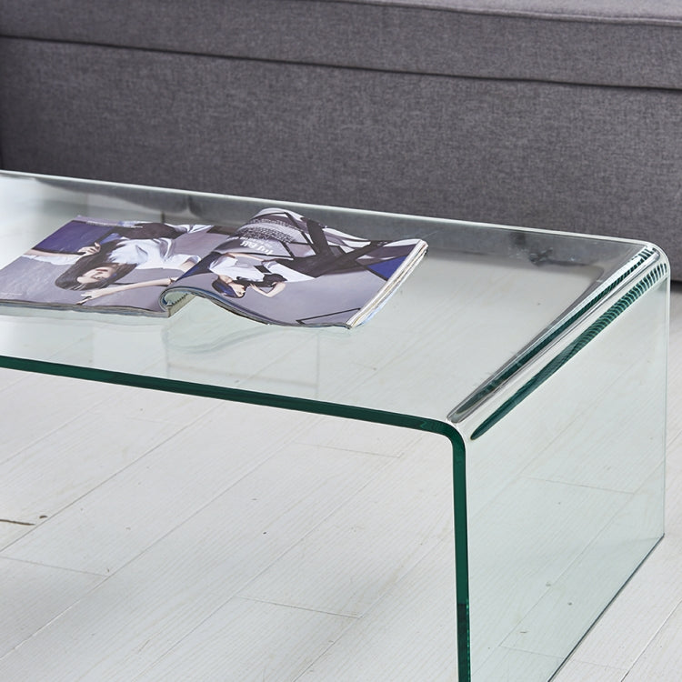 [US Warehouse] Living Room Glass Coffee Table, Size: 39.38x19.69x13.78 inch