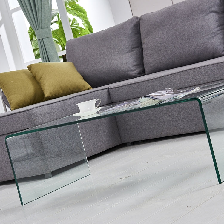[US Warehouse] Living Room Glass Coffee Table, Size: 39.38x19.69x13.78 inch