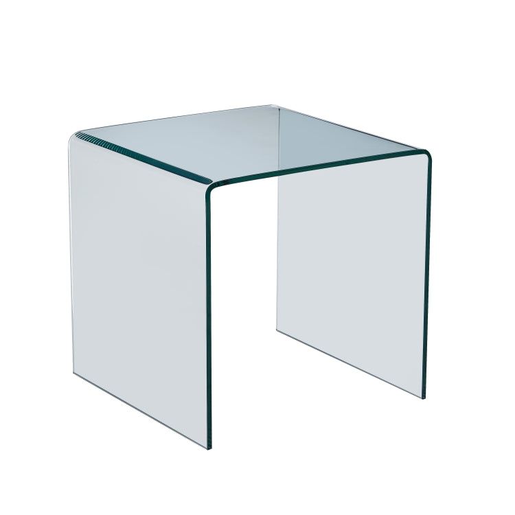 [US Warehouse] Tempered Glass Side End Table, Size: 24.8x19.69x18.90 inch