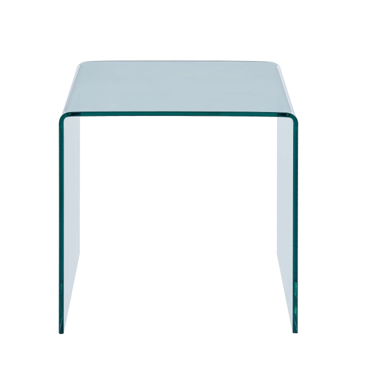 [US Warehouse] Tempered Glass Side End Table, Size: 24.8x19.69x18.90 inch