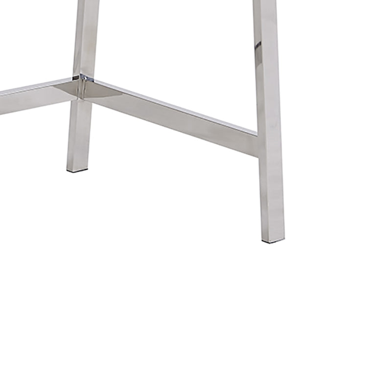 [US Warehouse] Bent Tempered Glass + Stainless Steel Computer Desk, Size: 43.3x22x35.4 inch