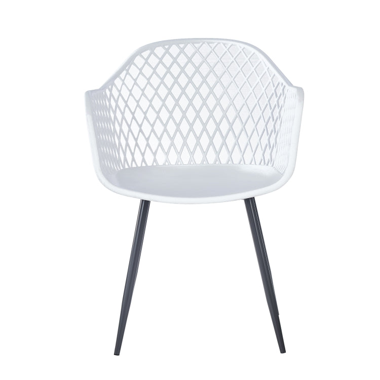 [US Warehouse] 2 PCS Plastic Dining Chairs, Size: 83.5 x 60 x 62cm(Grey)