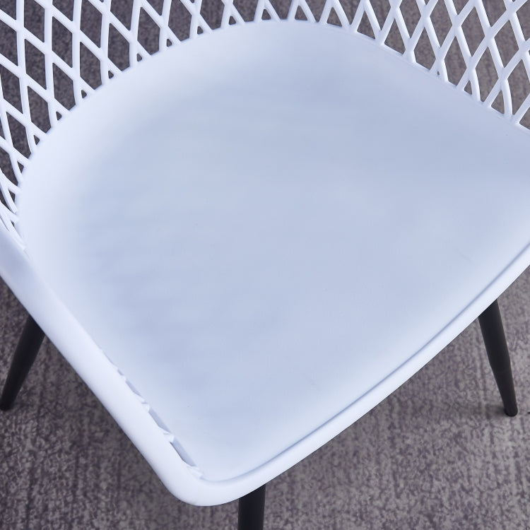 [US Warehouse] 2 PCS Plastic Dining Chairs, Size: 83.5 x 60 x 62cm(Grey)