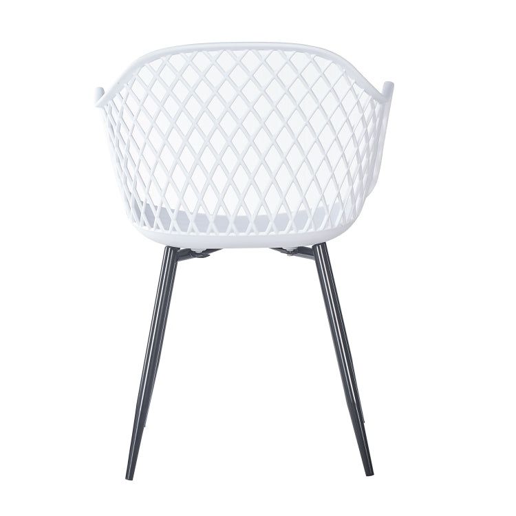 [US Warehouse] 2 PCS Plastic Dining Chairs, Size: 83.5 x 60 x 62cm(White)
