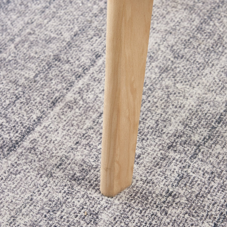 [US Warehouse] 2 PCS Plastic Dining Chairs with Wood Leg, Size: 54 x 46.5 x 83.5cm(Grey)