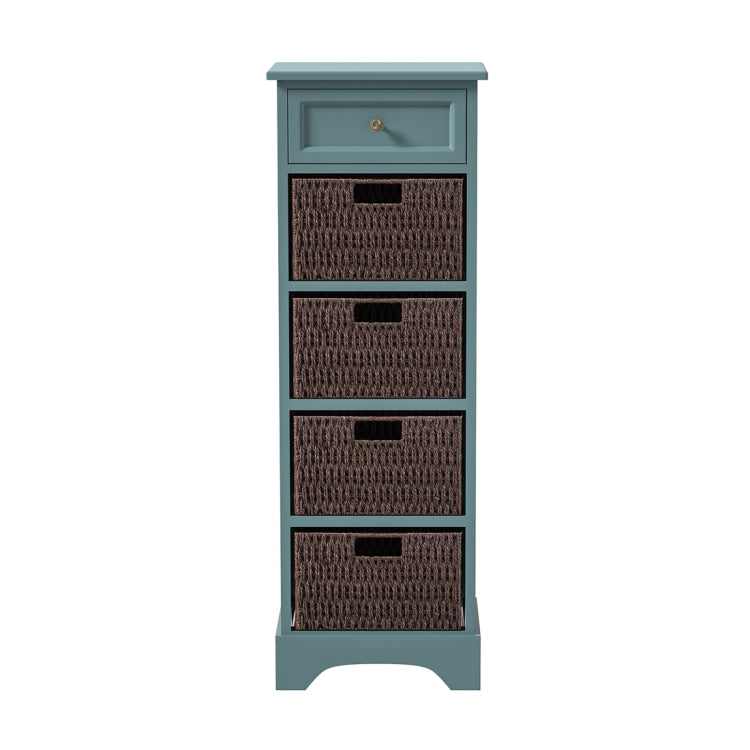 [US Warehouse] Storage Cabinet with 1 Drawers & 4 Baskets for Kitchen / Dining / Entrance / Bedroom, Size: 14.96x11.81x44.88 inch