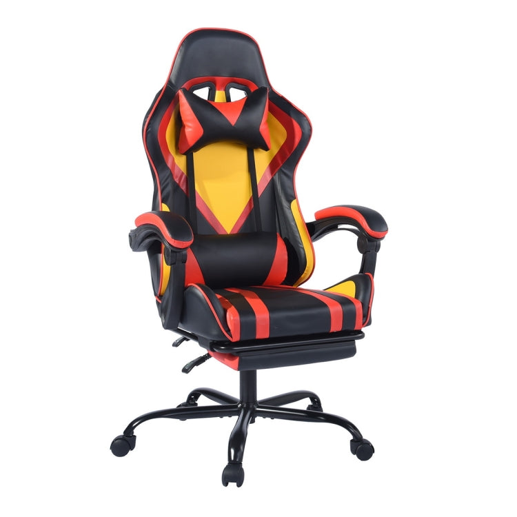 [US Warehouse] Mesh Ergonomic 180 Degrees Adjustable Swivel Task Chairs with Headrest & Lumbar Support & Footrest(Red)