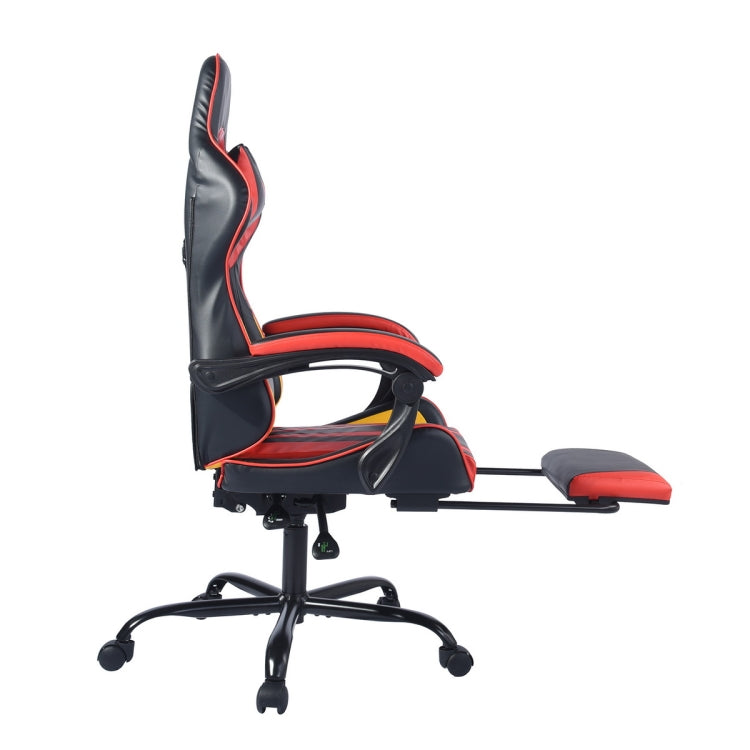 [US Warehouse] Mesh Ergonomic 180 Degrees Adjustable Swivel Task Chairs with Headrest & Lumbar Support & Footrest(Red)