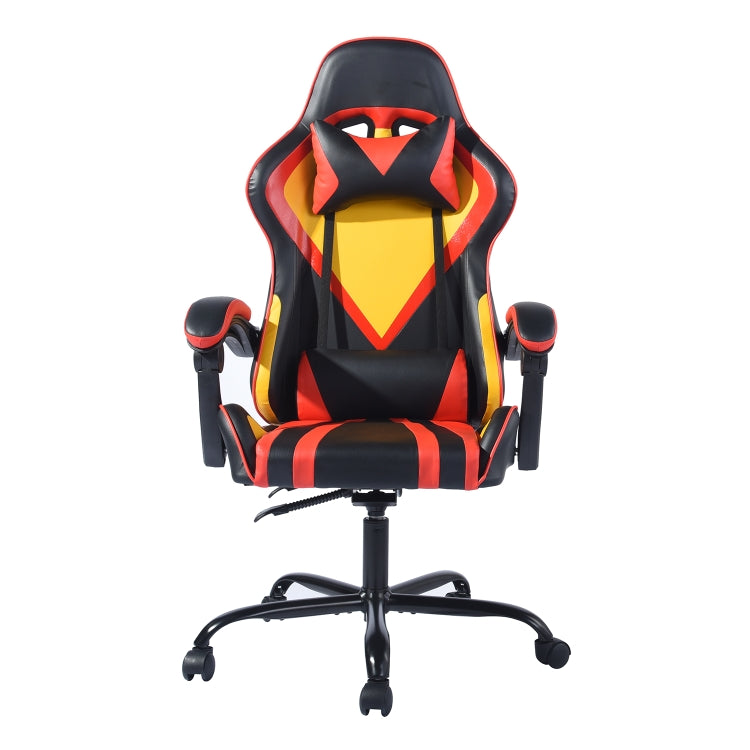 [US Warehouse] Ergonomic 180 Degrees Adjustable Swivel Task Chairs with Headrest & Lumbar Support(Red)