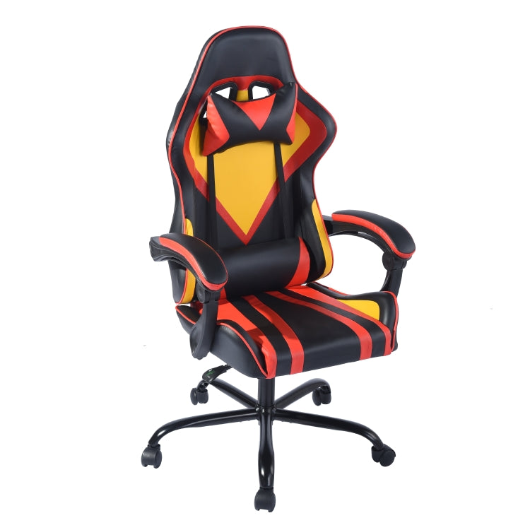 [US Warehouse] Ergonomic 180 Degrees Adjustable Swivel Task Chairs with Headrest & Lumbar Support(Red)