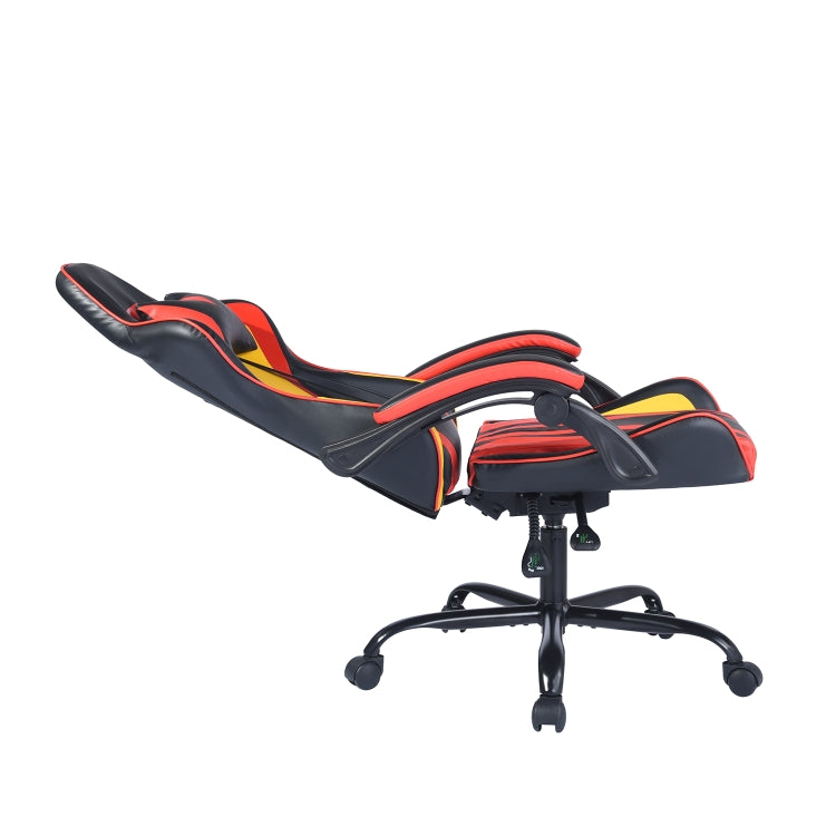 [US Warehouse] Ergonomic 180 Degrees Adjustable Swivel Task Chairs with Headrest & Lumbar Support(Red)