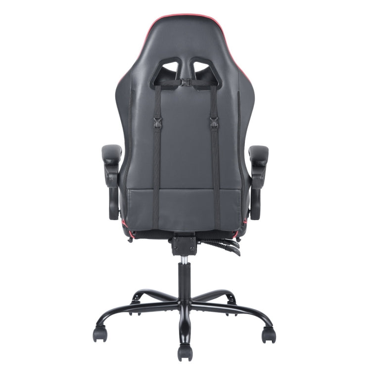 [US Warehouse] Ergonomic 180 Degrees Adjustable Swivel Task Chairs with Headrest & Lumbar Support & Footrest(Red)
