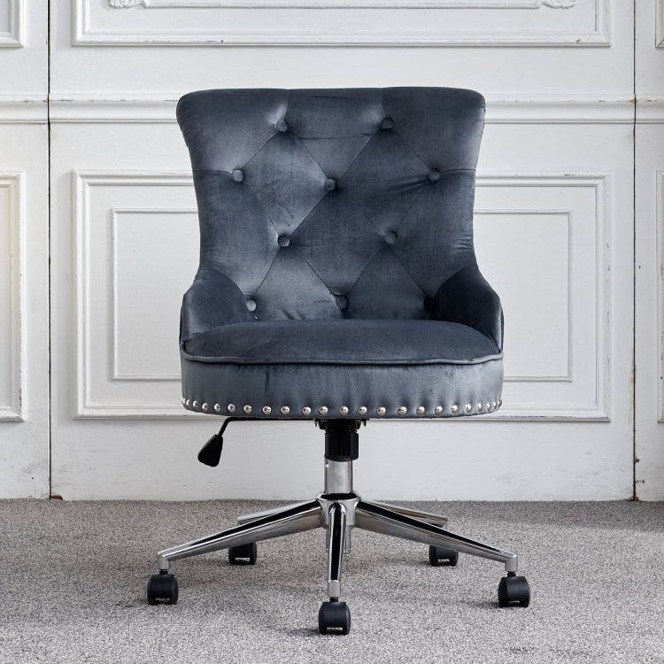 [US Warehouse] Adjustable Home Office Chairs with Pulley, Size: 24x24x34.2 inch(Blue)