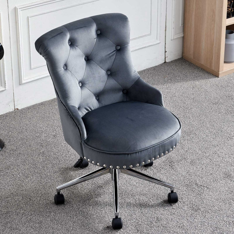 [US Warehouse] Adjustable Home Office Chairs with Pulley, Size: 24x24x34.2 inch(Blue)