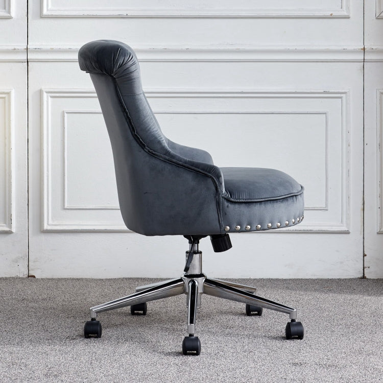 [US Warehouse] Adjustable Home Office Chairs with Pulley, Size: 24x24x34.2 inch(Blue)