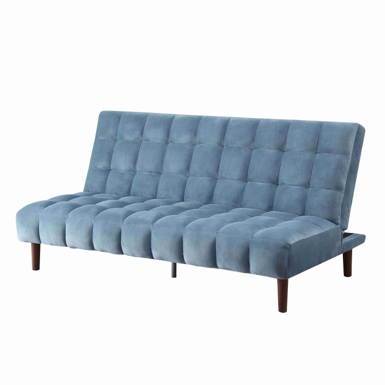 [US Warehouse] Velvet Adjustable Home Sofa, Size: 76x40x37 inch(Blue)