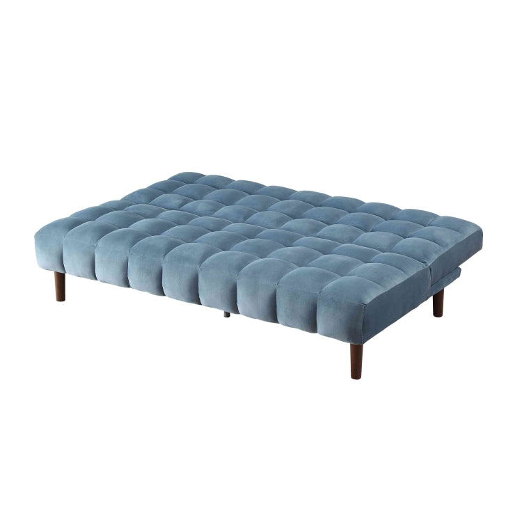 [US Warehouse] Velvet Adjustable Home Sofa, Size: 76x40x37 inch(Blue)