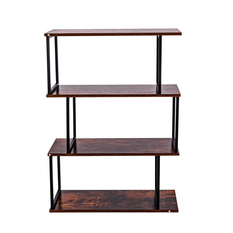 [US Warehouse] Freestanding Multifunctional Home Office 3 Tier Bookshelf, Size: 27.56x11.8x40.16 inch(Brown)