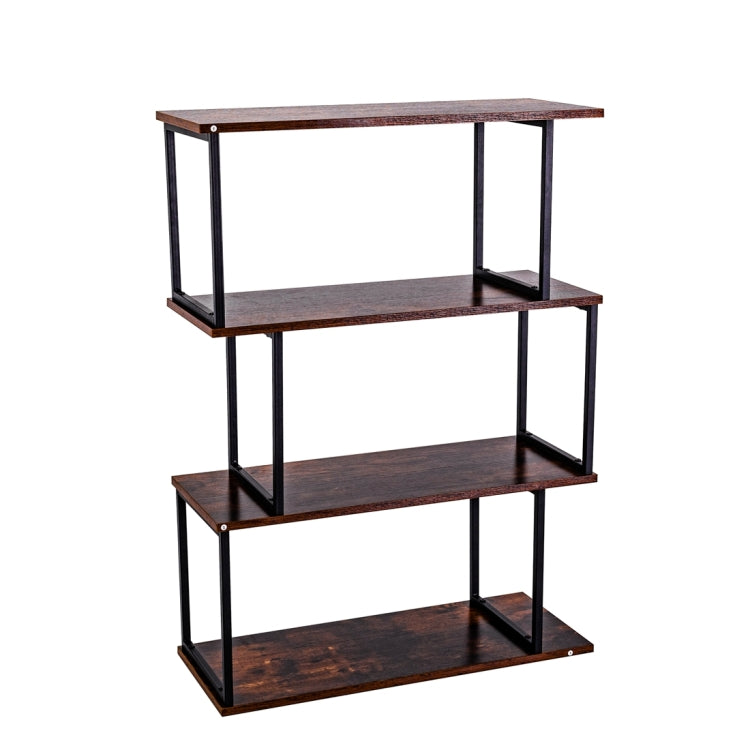 [US Warehouse] Freestanding Multifunctional Home Office 3 Tier Bookshelf, Size: 27.56x11.8x40.16 inch(Brown)