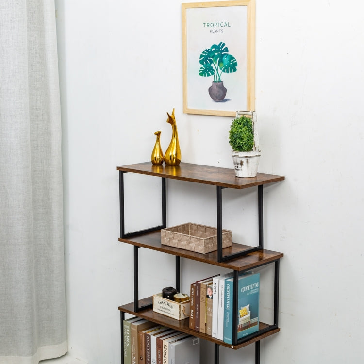 [US Warehouse] Freestanding Multifunctional Home Office 3 Tier Bookshelf, Size: 27.56x11.8x40.16 inch(Brown)