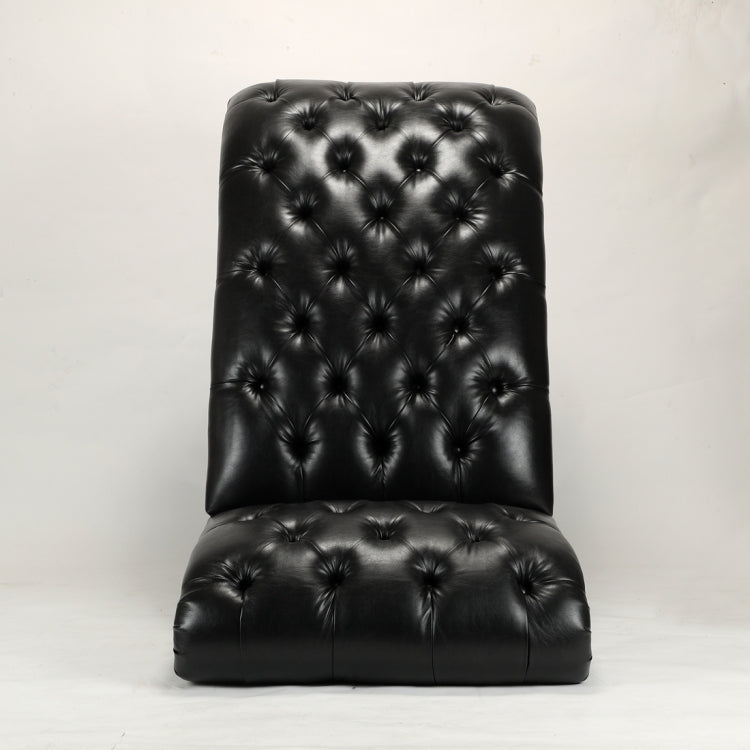[US Warehouse] Home Indoor Leather Chaise Lounge, Size: 69.75x29x33.75 inch(Black)