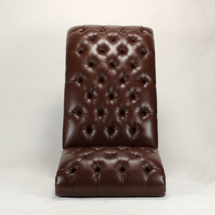 [US Warehouse] Home Indoor Leather Chaise Lounge, Size: 69.75x29x33.75 inch(Dark Brown)