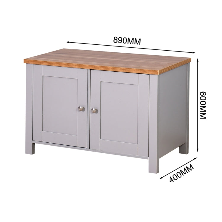[US Warehouse] Living Room Storage Cabinet with 2 Doors, Size: 35.04x15.75x23.62 inch(Grey)