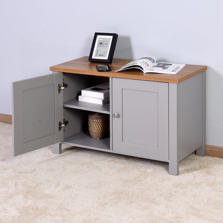 [US Warehouse] Living Room Storage Cabinet with 2 Doors, Size: 35.04x15.75x23.62 inch(Grey)