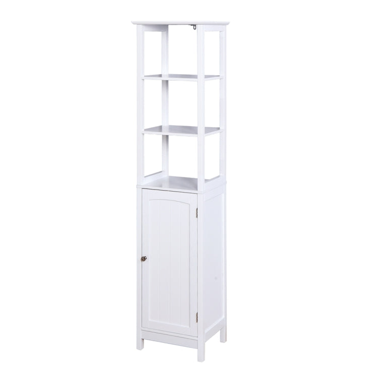 [US Warehouse] Living Room Floor Cabinet with a Door & 3 Drawers, Size: 15.75x12.6x63 inch(White)