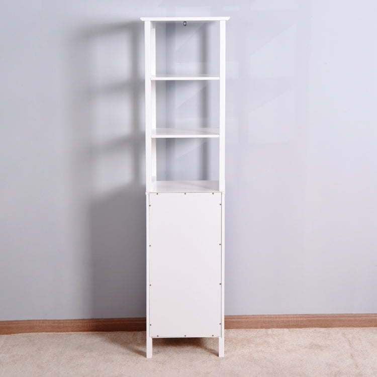 [US Warehouse] Living Room Floor Cabinet with a Door & 3 Drawers, Size: 15.75x12.6x63 inch(White)