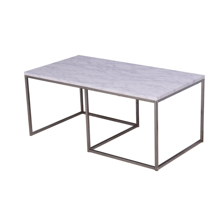 [US Warehouse] Living Room Coffee Table with MDF Top, Size: 40.55x21.65x17.7 inch(White)