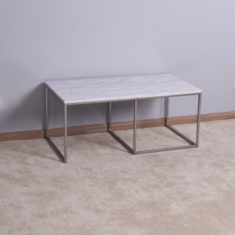 [US Warehouse] Living Room Coffee Table with MDF Top, Size: 40.55x21.65x17.7 inch(White)