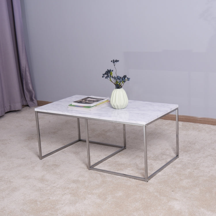 [US Warehouse] Living Room Coffee Table with MDF Top, Size: 40.55x21.65x17.7 inch(White)