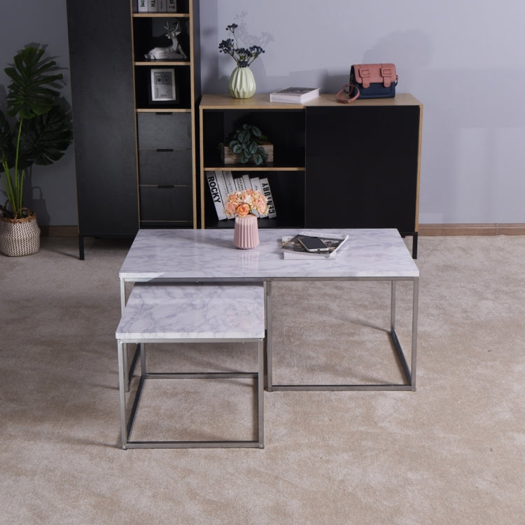 [US Warehouse] Living Room Coffee Table with MDF Top, Size: 40.55x21.65x17.7 inch(White)