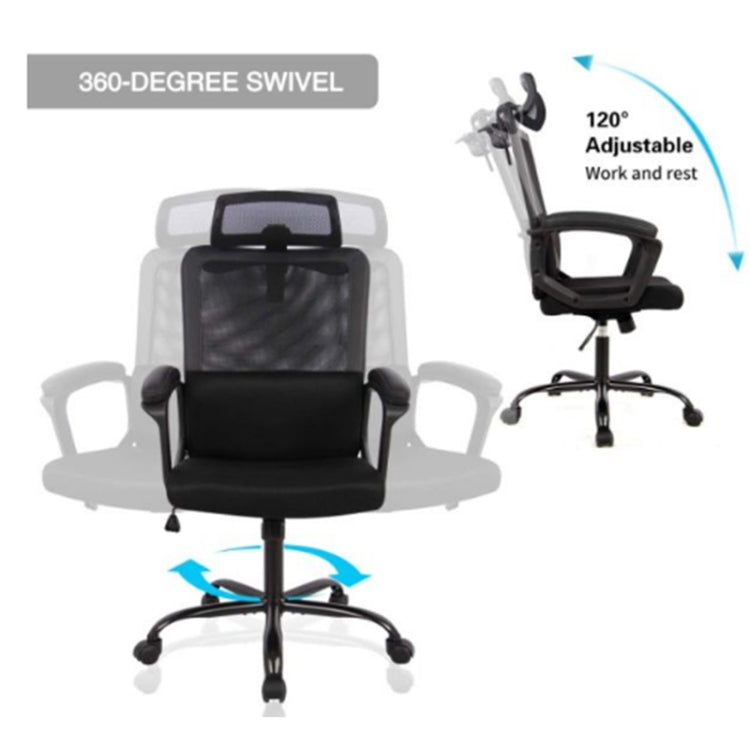 [US Warehouse] Ergonomic Office Chairs with Armrests(Black)