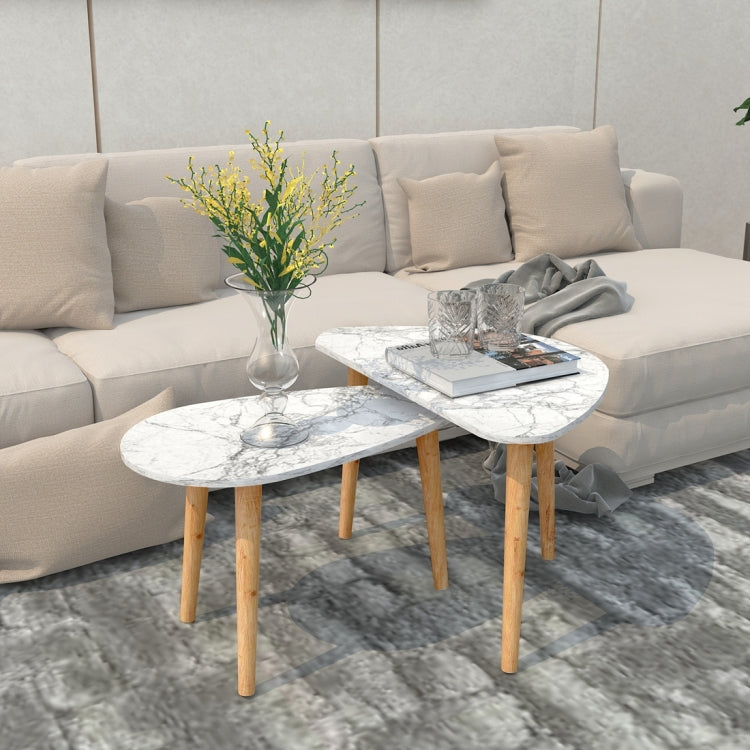 [US Warehouse] 2 PCS Modern Style Leisure Tea Table Cocktail Table