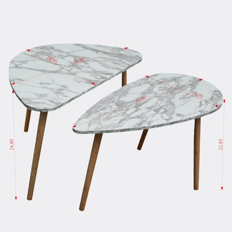 [US Warehouse] 2 PCS Modern Style Leisure Tea Table Cocktail Table