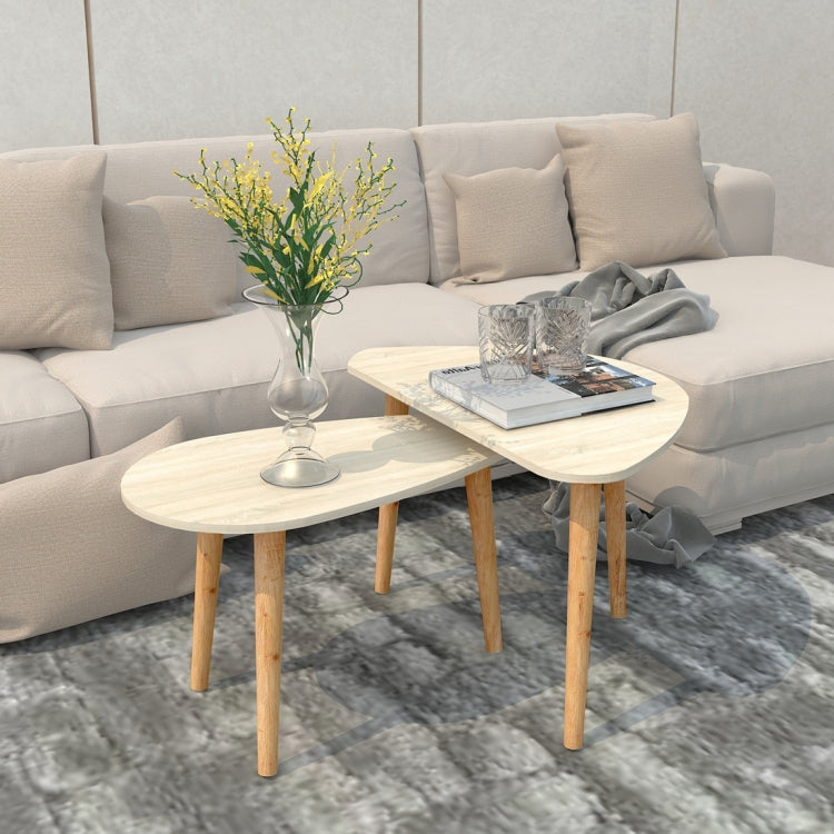 [US Warehouse] 2 PCS Modern Style Leisure Tea Table Cocktail Table